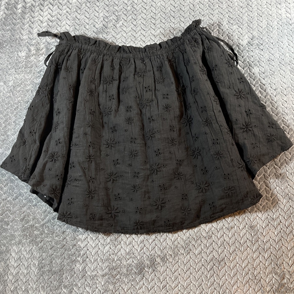 Aerie Mini Skirt Women's Medium Embroidered Floral Lined Side Ties Going‎ Out - Picture 5 of 11